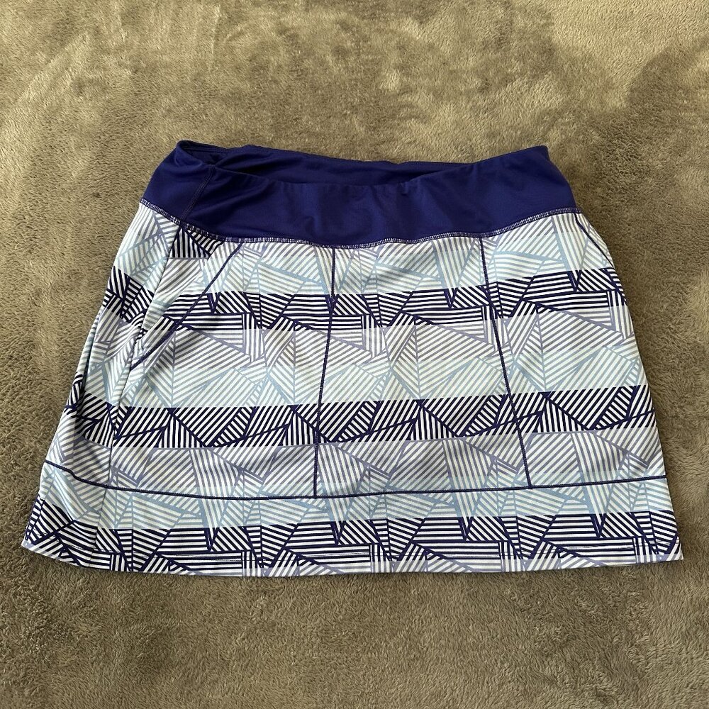 Title Nine Skort Skirt Women's LARGE Blue Athletic Tennis Pickleball
